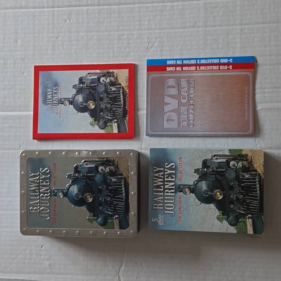 Railways Journeys The Vanishing Age of Steam Engine 5-Disc DVDs Tin Box Set - Picture 5 of 15